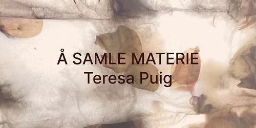 Kunstutstilling: \u00c5 samle materie av Teresa Puig