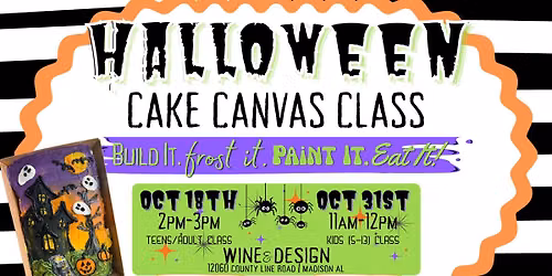 Halloween Cake Canvas Class