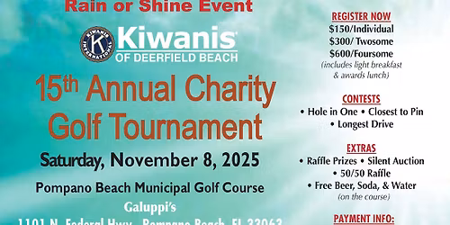 15th Annual Golf Tournament FUNdraiser