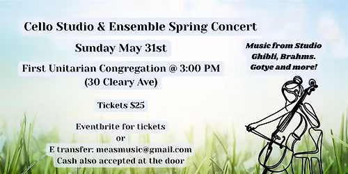Mea's Cello Studio & Endpins Ensemble Spring Concert