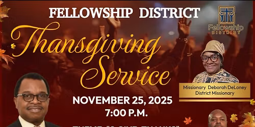 Fellowship District Thanksgiving Service