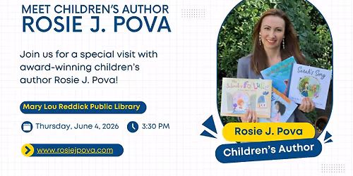 Children's Author Visit with Rosie J. Pova