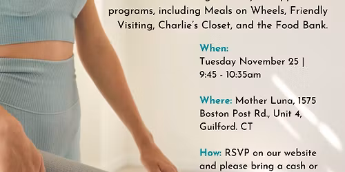 Yoga Fundraiser to Support Guilford Interfaith Volunteers