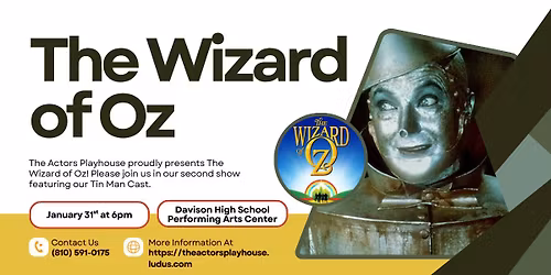 The Wizard of Oz Tin Man Cast -- Presented by the Actors Playhouse