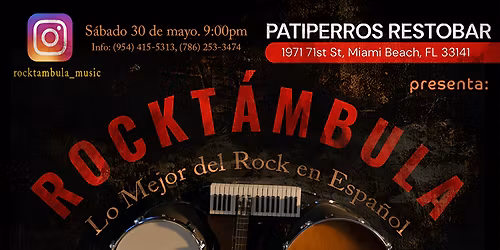 Rockt\u00e1mbula en Patiperros Restobar Miami Beach