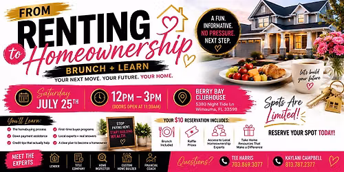 From Renting to Homeownership: Brunch + Learn