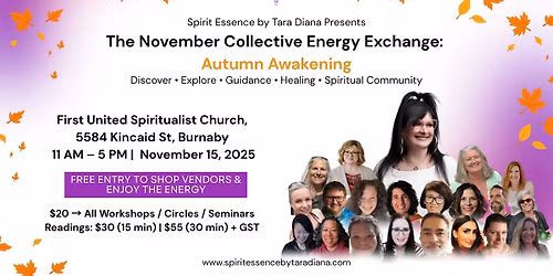 Spirit Essence by Tara Diana presents: November Collective Energy Exchange - Autumn Awakening