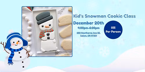 Kid's Snowman Cookie Class- Sweetly Baked