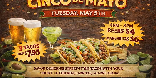 TEQUILA TUESDAY |  CINCO DE MAYO