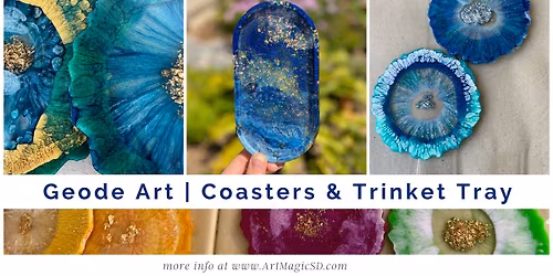 Geode Coasters: Epoxy Resin Art | Oceanside