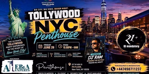 Tollywood NYC PENTHOUSE by ELE ENTERTAINMENTS