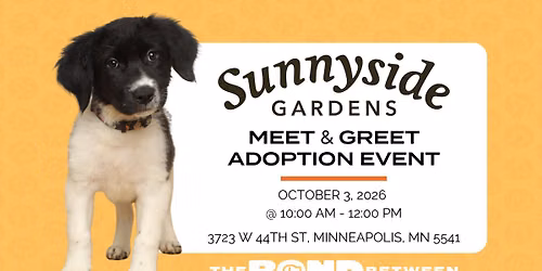 Meet & Greet Adoption Event at Sunnyside Gardens