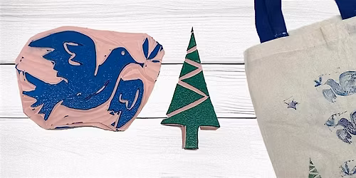 DRAFTS AND CRAFTS: Holiday Block Print Tote Bag