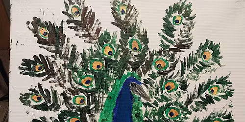Peacock Strut Paint n' Sip