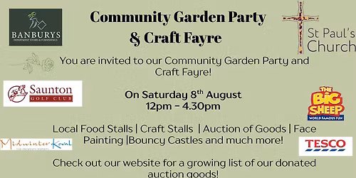St Paul's Community Garden Party and Craft Fayre