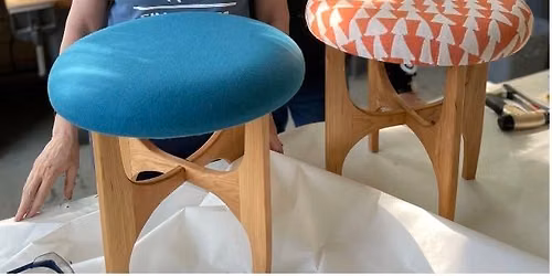 Mid Century Funky Footstool Class