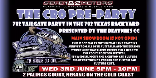 The CRO Pre-Party - Presented by the Beatniks @ SEVEN82MOTORS