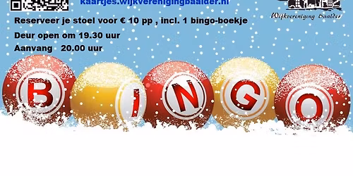 Kerst Bingo Wijkvereniging Baalder 2025