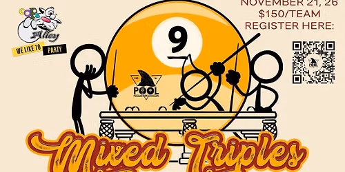 Mixed Triples! The funnest of formats at Oops Back Alley Sports Pub
