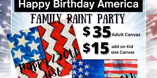 Family Paint Night-Happy 250 USA