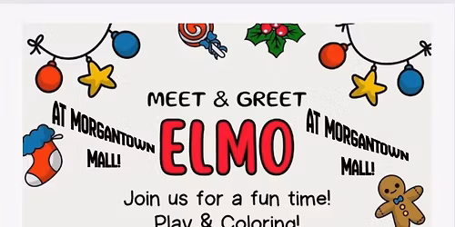 Elmo puppet show. Morgantown Mall