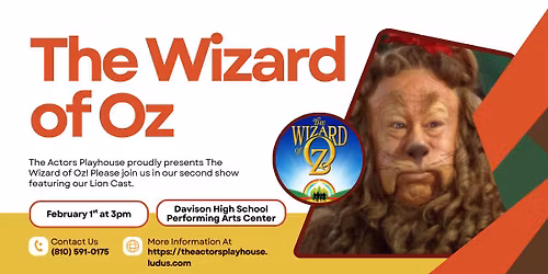 The Wizard of Oz Lion Cast -- Presented by the Actors Playhouse