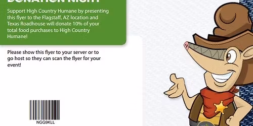 Fundraising night for HCH at TEXAS ROADHOUSE!