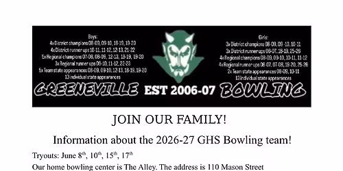 Tryouts for the 2026-27 season