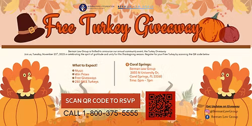Berman Law Group's Free Turkey Giveaway