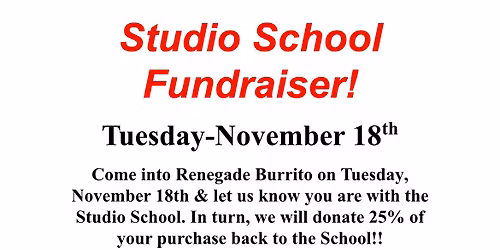 Spirit Night @ Renegade Burrito