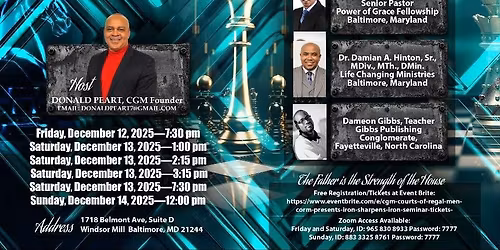 Crown of Glory Ministries Present \u201cIron Sharpens Iron 2025!\u201d