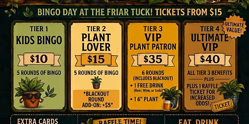 Plant Bingo at The Friar Tuck