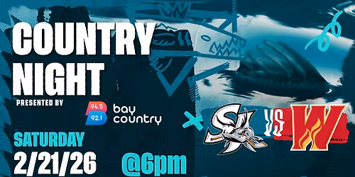 Country Night presented by Bay Country - San Jose Barracuda vs. Calgary Wranglers