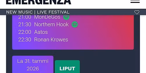 Billy "Oilmoney" Wanted feat. Joonas "Walker" Ikonen.  La 31.1.2026\nEmergenza Helsinki Bar Loose