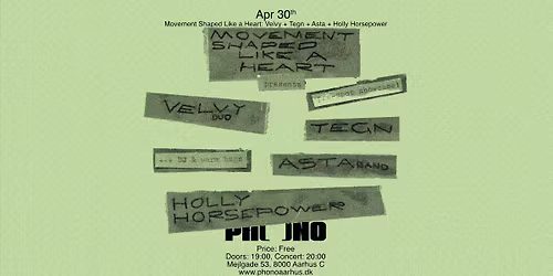 PHONO & Movement Shaped Like a Heart: SPOT Pre-party w. Asta, Holly Horsepower, Tegn & Velvy