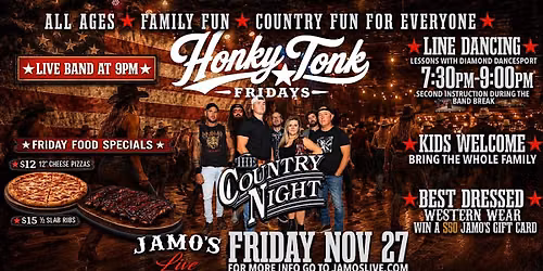 Honky Tonk Fridays | The Country Night at Jamo's