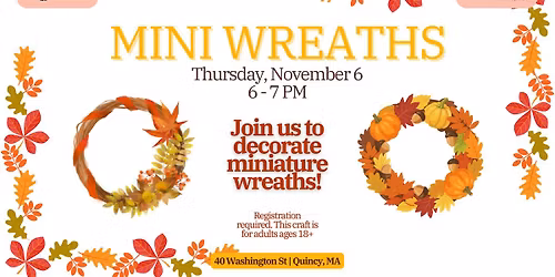 The Cranium: Mini Wreaths [REGISTER THRU LINK ONLY]