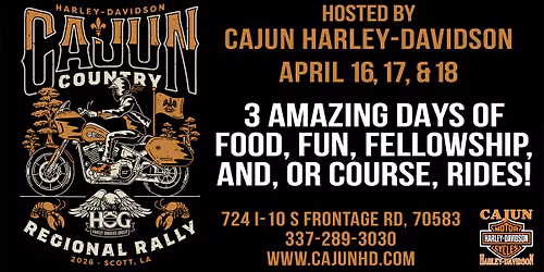 2026 Cajun Country Regional H.O.G. Rally