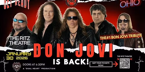 DON JOVI RETURNS TO THE RITZ THEATRE TIFFIN OHIO JAN 30 2026