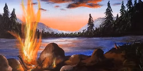 \ud83c\udfa8\u2728 Sunset Campfire with Party Paint USA @ DiCicco\u2019s Clovis \u2013 The Lounge \u2728\ud83d\udd25\ud83c\udf05