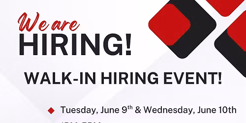 Walk-In Hiring Event at Peak Trading Corporation