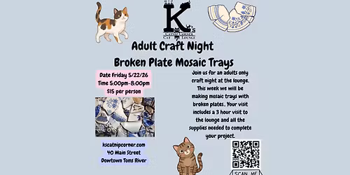 Broken Plate Mosaic Trays Adult Craft Night