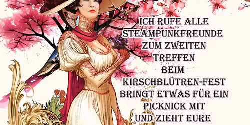 Steampunk Picknick zum Kirschbl\u00fcten-Fest in den G\u00e4rten der Welt