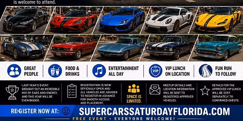 SUPERCAR SUNDAYS 3rd Annual FATHER\u2019S DAY CAR SHOW \u2014 FORT LAUDERDALE