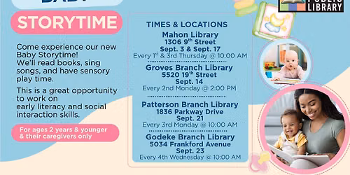 Baby Storytime at Mahon Library
