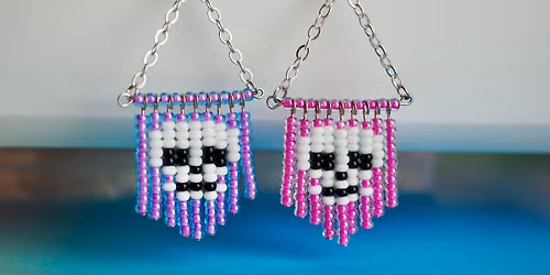Fringe & Bone: Make a Pair of Beaded Skull Earrings