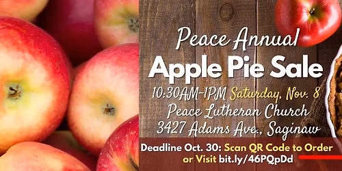 Peace Apple Pie Sale (Order Deadline Oct. 30)