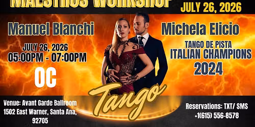Special Argentine Tango Workshop with Italian Champions 2024 \ud83d\udd25 Manuel Bianchi & Michela Elicio \ud83d\udd25