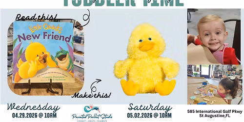 4\/29 & 5\/2 - Toddler Time \u2013 Little Quack\u2019s New Friend Story & Craft - St Augustine, FL