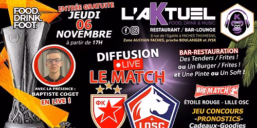\ud83d\udd34\u26aa\ufe0fEN LIVE ! GO LOSC - ETOILE ROUGE v LOSC @L'AKTUEL\ud83d\udd34\u26aa\ufe0f